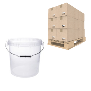 280x Wiadro plastikowe 20L z pokrywką Transparentne | Na żywność | PALETA